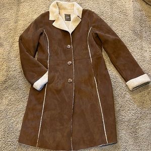 Suede and Sherpa coat